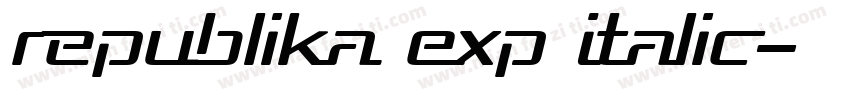 Republika Exp Italic字体转换